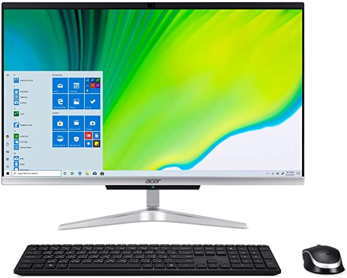 Acer Aspire C24-963-UA91 AIO Desktop, 23.8" Full HD Display, 10th Gen Intel Core i3-1005G1, 8GB DDR4, 512GB NVMe M.2 SSD, 802.11ac Wi-Fi 5, Wireless Keyboard and Mouse, Windows 10 Home