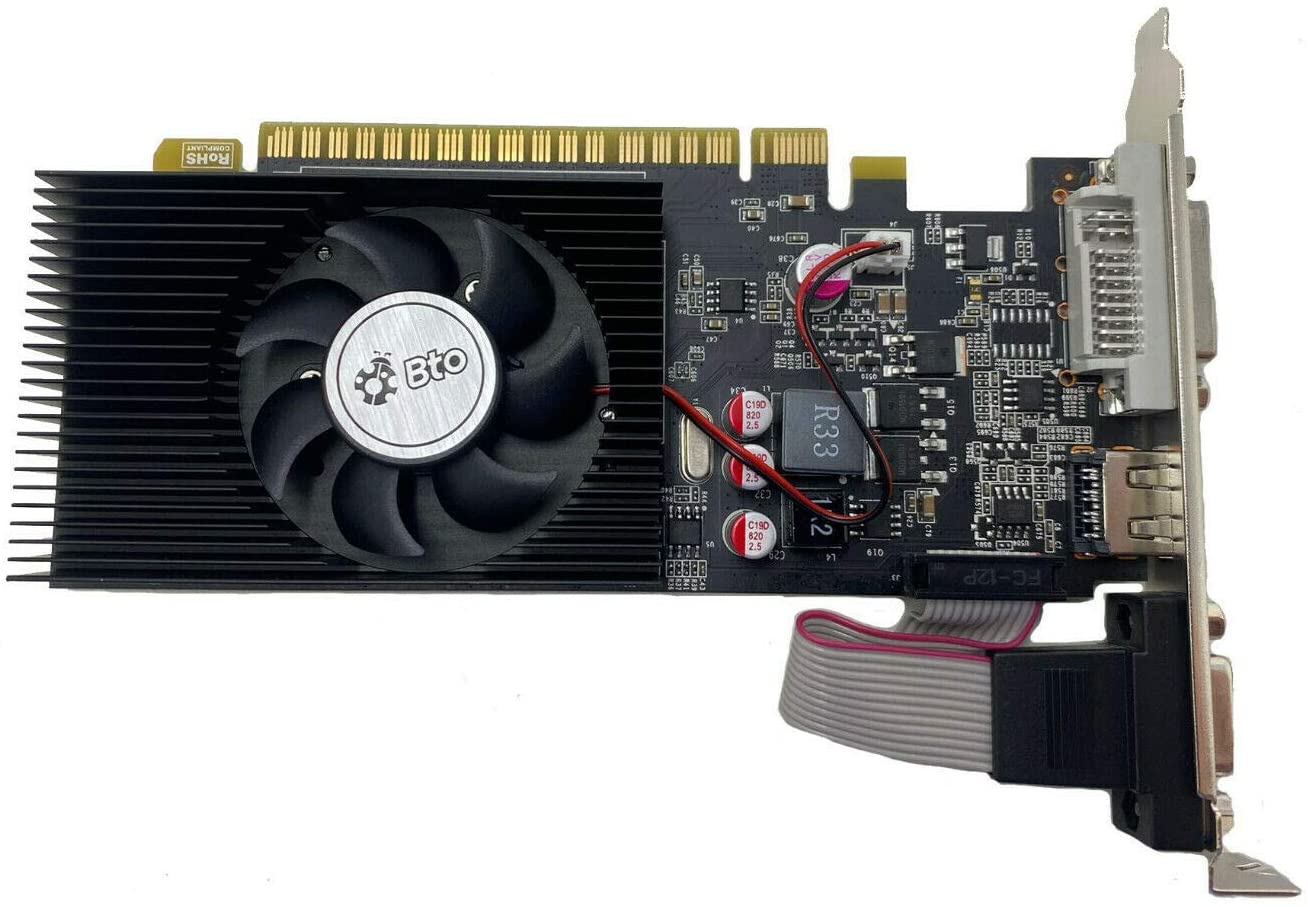 BTO NVIDIA GeForce GT 730 4GB VGA DVI HDMI PCI-E Video Graphics Card Dual Monitor Support for Desktop / Tower